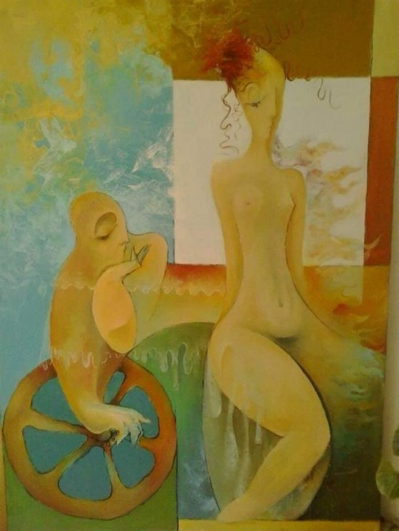 Картина маслом декоративная работа