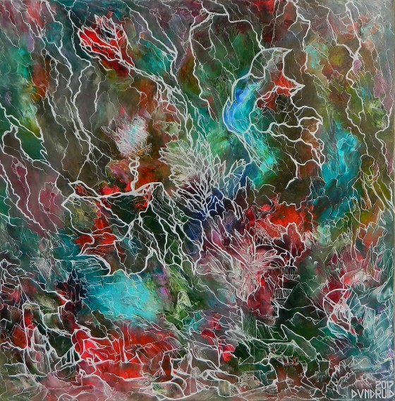 Картина в смешанной технике Catch Me If You Dare