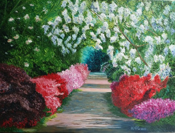 Картина маслом Майский парк