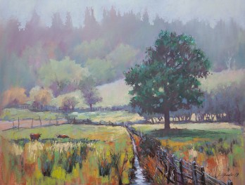 Картина пастелью Между дождями