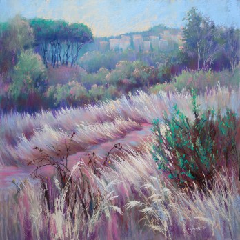 Картина пастелью Окраины Рима 04