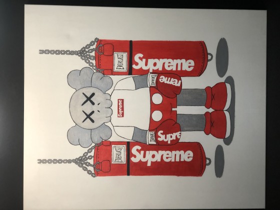 Картина акрилом Kaws