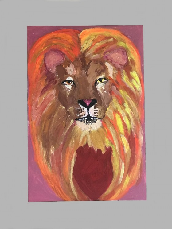 Картина акрилом Сердце Льва