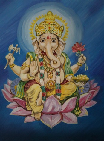 Картина маслом Ганеша