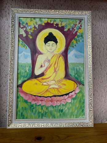 Картина маслом Будда под деревом