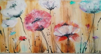 Картина маслом Маки