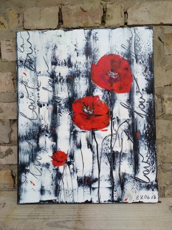 Картина маслом Маки