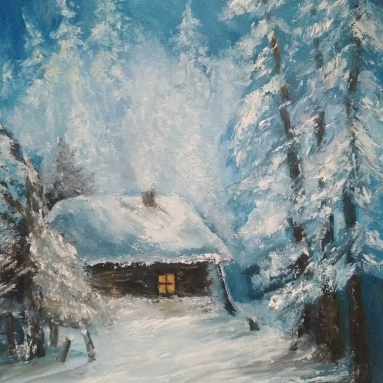 Картина маслом В лесу