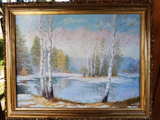 Картина маслом Весна 
