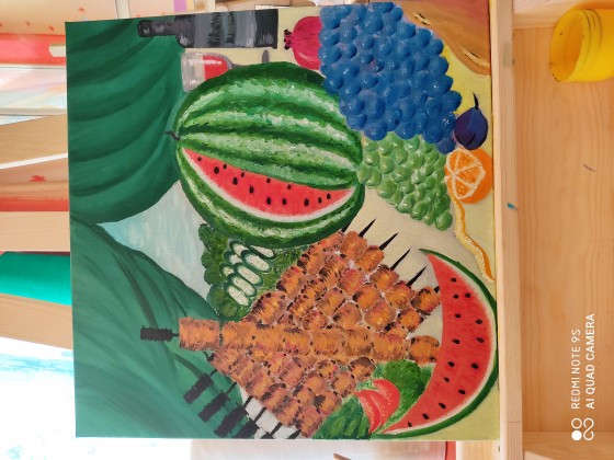 Картина маслом Шашлык с душой