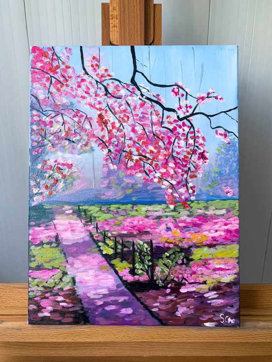 Картина маслом Сакура