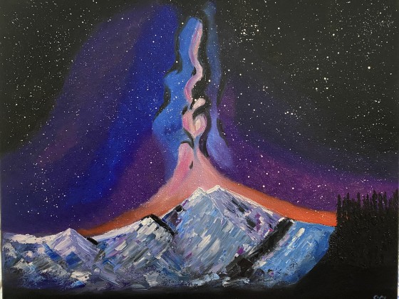 Картина маслом Космос