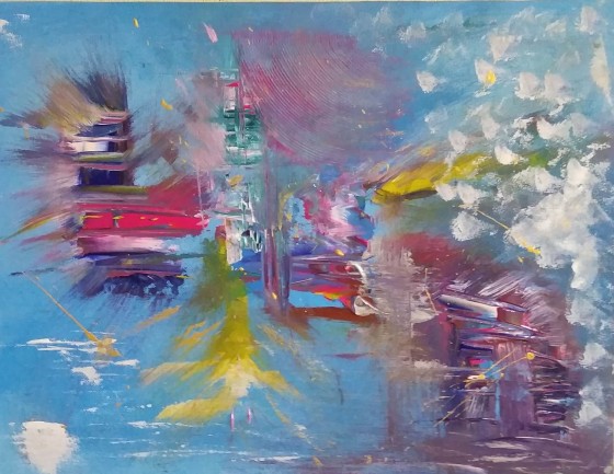 Картина акрилом Весна