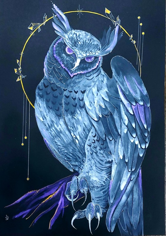 Картина в смешанной технике Страж