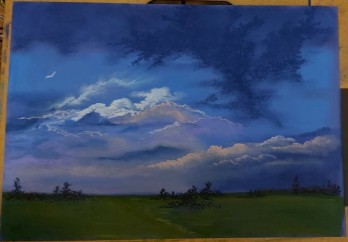 Картина пастелью Настроение