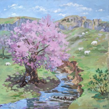 Картина маслом Розовый дуб