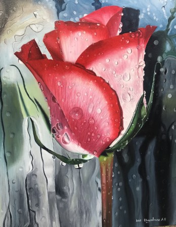 Картина маслом Картина маслом роза