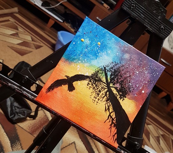 Картина акрилом Саванна