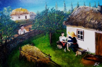 Картина маслом За твором Т.Г.Шевченка " Сотник"