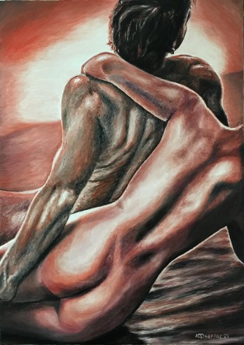 Картина маслом Прикосновение