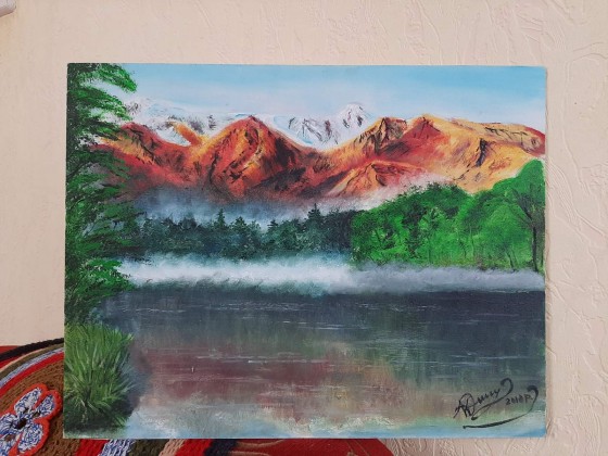 Картина маслом Горы