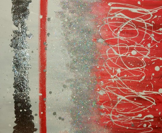 Картина в смешанной технике Экспресия счастья 