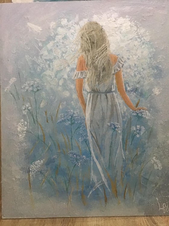 Картина акрилом Цветущий луг