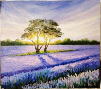 Картина маслом Лаванда