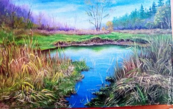 Картина маслом Старый ставок