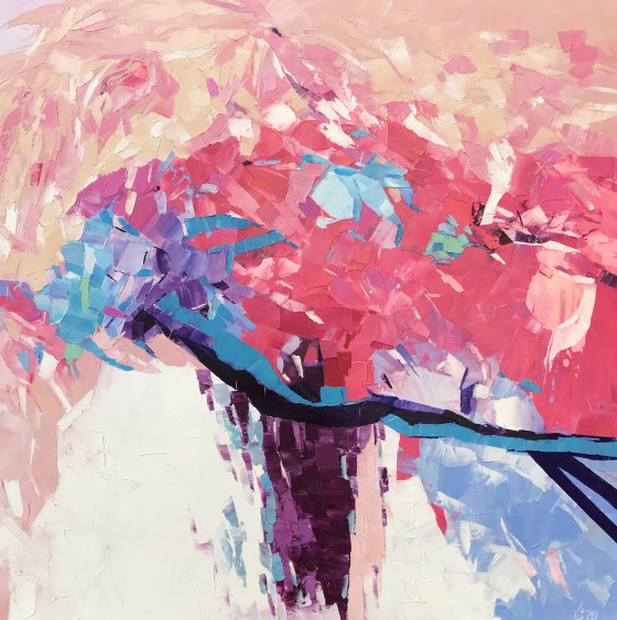 Картина маслом Дорога к розовым горам