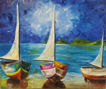 Картина маслом Три