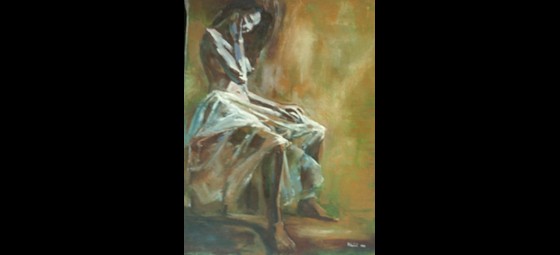 Картина маслом Модельная внешность