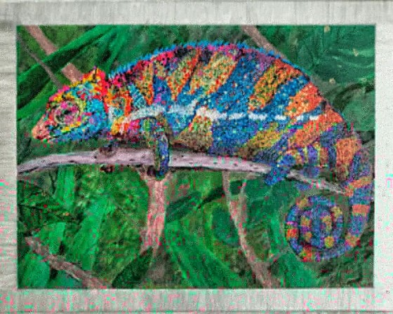 Картина акрилом Хамелеон #1