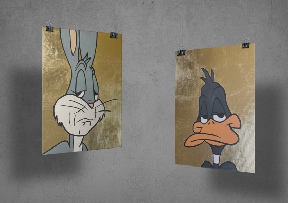 Картина акрилом BUGS BUNNY&DAFFY DUCK