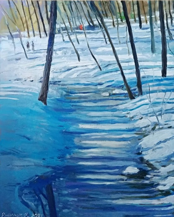 Картина маслом Предчувствие весны