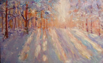 Картина маслом Зимушка зима