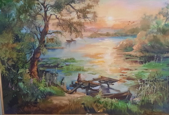 Картина маслом "на закате"