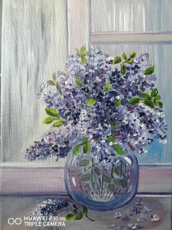 Картина маслом Сирень 