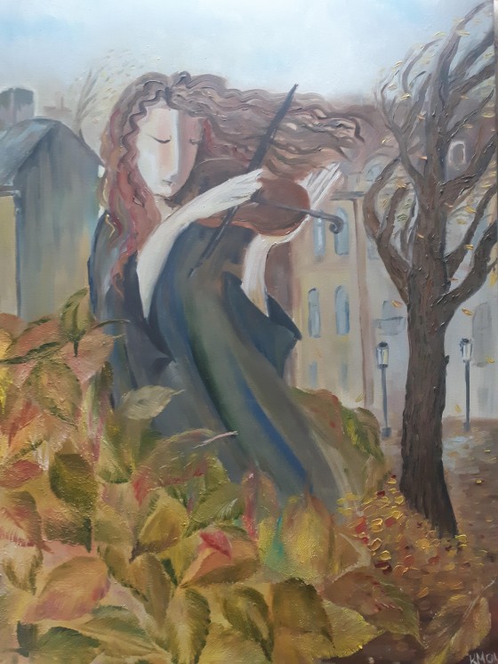 Картина маслом Скрипач