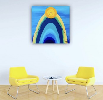 Картина акрилом Blue Mountain