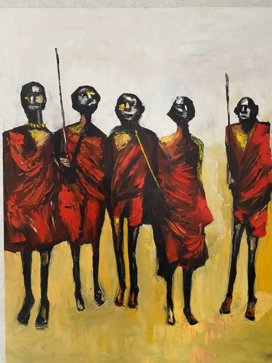 Картина маслом Масаи