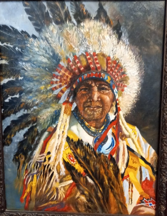 Картина маслом Индеец северной Америки