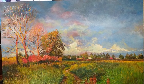 Картина маслом В предчувствие грозы