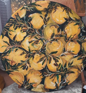 Картина акрилом Лимончики