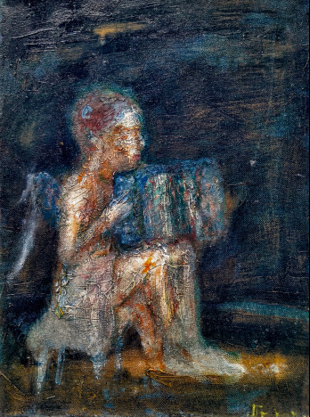 Картина маслом Ангел баянист