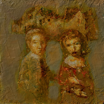 Картина маслом Двое в городе