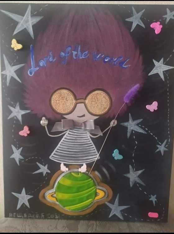 Картина в смешанной технике Властилин Миров