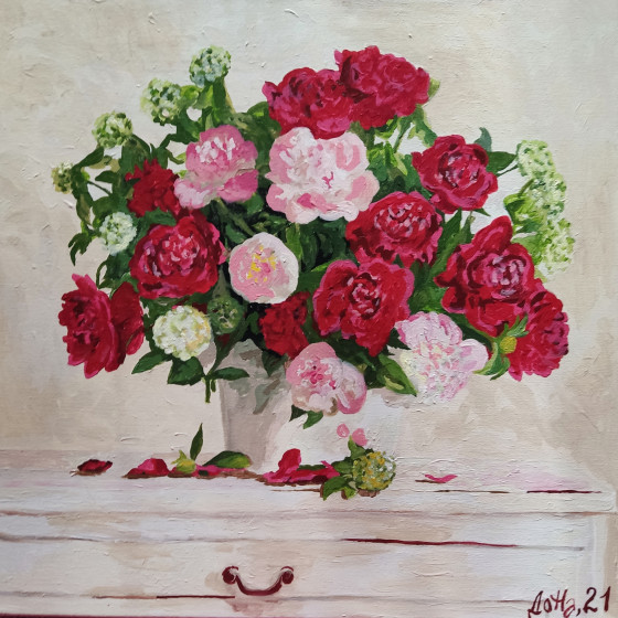 Картина маслом Картина"Пионы"