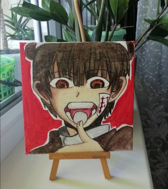 Картина акварелью Hanako kun