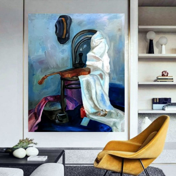 Картина маслом Натюрморт со скрипкой